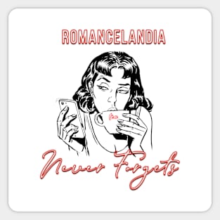 Romancelandia Never Forgets - Red Hollow Sticker